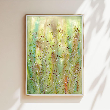 Akwarela A4.  Łąka, Małgorzata Domańska ART, obrazy akwarela