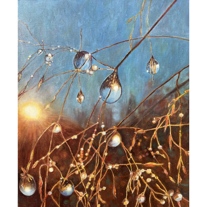 Trochę słońca, trochę deszczu (50x60 cm), Krystyna Nowak, obrazy olejne