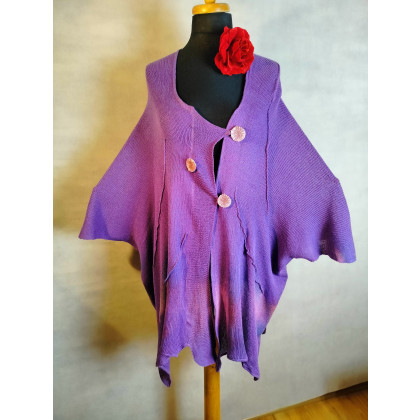 Kardigan  XXL w kolorze fiołkowym, Krzysztof Paweł Kowalski, poncza 