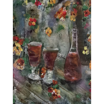 Chianti, Ewa Mościszko, olej + akryl