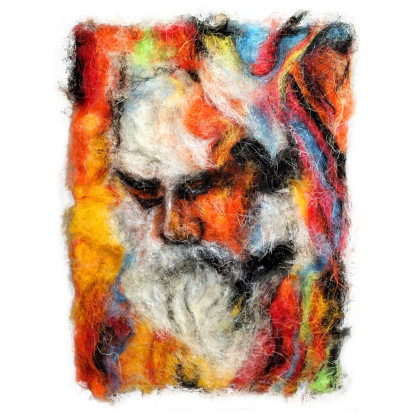 Portret w Kolorach – Emocjonalna Głębia w Strukturze Sizalu, Grzegorz Zalewski, tkanina