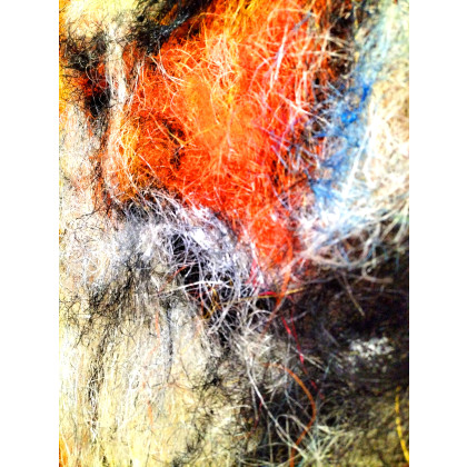 Grzegorz Zalewski - tkanina - Portret w Kolorach – Emocjonalna Głębia w Strukturze Sizalu foto #1