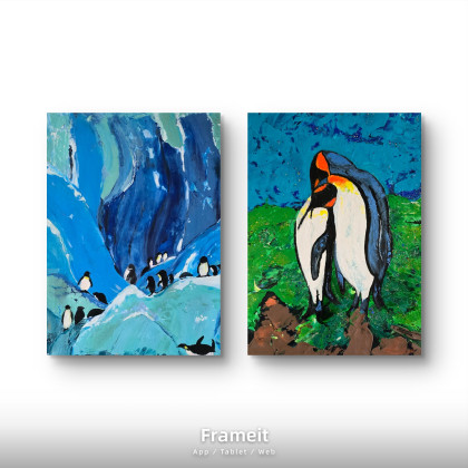 Ewa Mościszko - obrazy akryl - Icebrekers kompozycja na plotnie foto #1