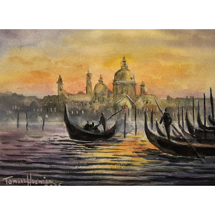 WENECJA, Tomasz Woźniak, obrazy akwarela