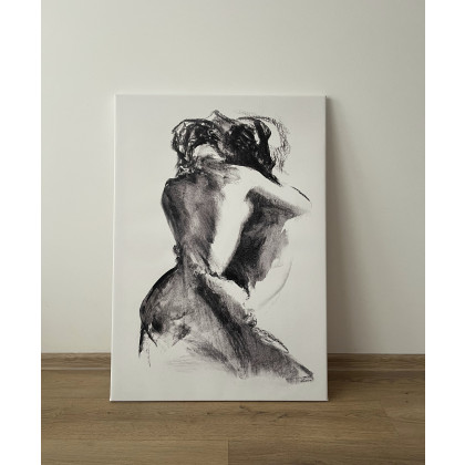 Alina Louka - grafika warsztatowa - Lovers - 100x70cm foto #1