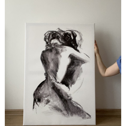 Alina Louka - grafika warsztatowa - Lovers - 100x70cm foto #3