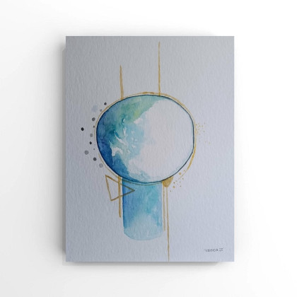 Abstrakcja-  akwarela formatu 32/24 cm, Paulina Lebida, obrazy akwarela