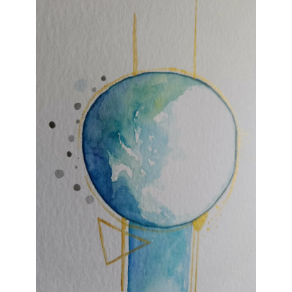 Paulina Lebida - obrazy akwarela - Abstrakcja-  akwarela formatu 32/24 cm foto #2