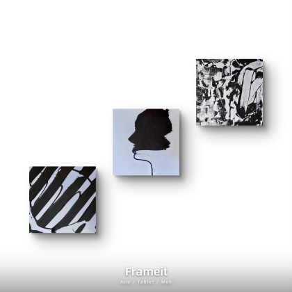 Kompozycja black&white, Ewa Mościszko, obrazy akryl