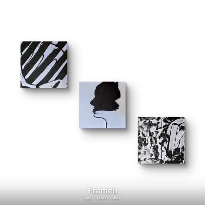 Ewa Mościszko - obrazy akryl - Kompozycja black&white foto #2