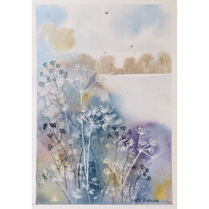 Beata Rudecka - obrazy akwarela - Akwarela Akwarelka Obraz pt: Podagrycznik Pospolity foto #2