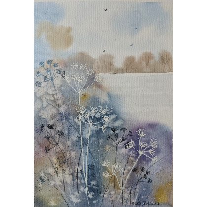 Beata Rudecka - obrazy akwarela - Akwarela Akwarelka Obraz pt: Podagrycznik Pospolity foto #3