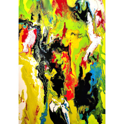 Symphony of colors in the stream, Felix Guenther, obrazy akryl