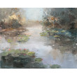 Nenufary we mgle (40x50 cm)