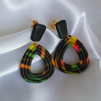 Solomi - ART - kolczyki - Freya - kolczyki z gliny polimerowej. foto #2