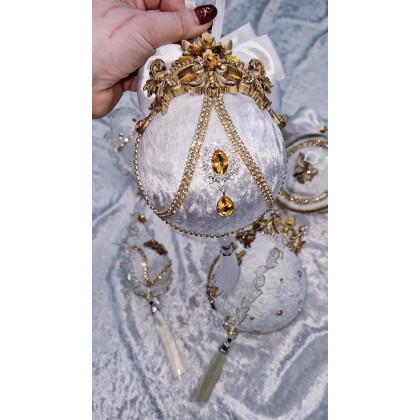 Dwie ozdoby królewskie zawieszki na choinkę -Boże narodzenie, Sandra Sójka, dekory wiszące