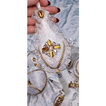 Sandra Sójka - dekory wiszące - Dwie ozdoby królewskie zawieszki na choinkę -Boże narodzenie foto #2