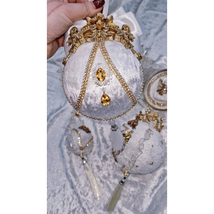 Sandra Sójka - dekory wiszące - Dwie ozdoby królewskie zawieszki na choinkę -Boże narodzenie foto #4