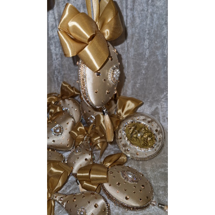 Sandra Sójka - dekory wiszące - Szampańskie biżuteryjne bombki - ostanie 4 sztuki promocja! foto #2