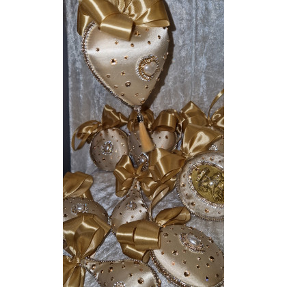 Sandra Sójka - dekory wiszące - Szampańskie biżuteryjne bombki - ostanie 4 sztuki promocja! foto #3