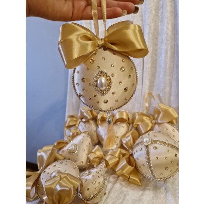 Sandra Sójka - dekory wiszące - Szampańskie biżuteryjne bombki - ostanie 4 sztuki promocja! foto #4