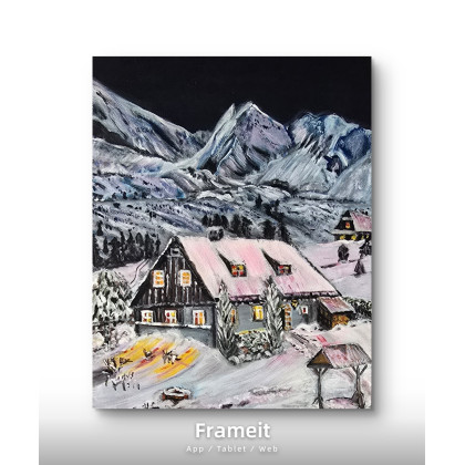 Krystyna Mościszko - obrazy akryl - Zima w gorach foto #1