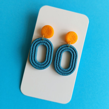 Solomi - ART - kolczyki - Nira I - kolczyki z gliny polimerowej. foto #1