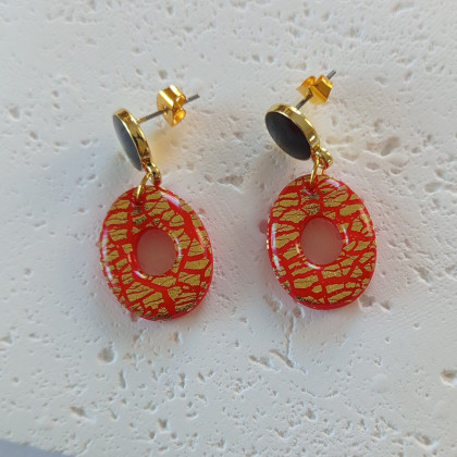 Solomi - ART - kolczyki - Elektra I - kolczyki z gliny polimerowej. foto #2