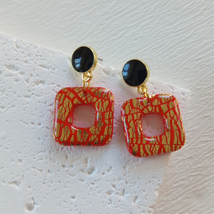 Solomi - ART - kolczyki - Elektra II - kolczyki z gliny polimerowej. foto #1