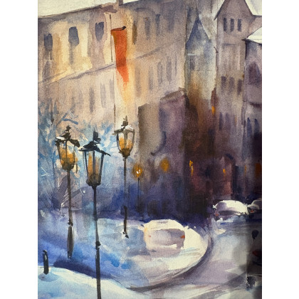 Maria Mandis - obrazy akwarela - Akwarela Praska uliczka foto #2