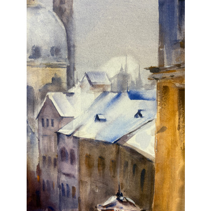 Maria Mandis - obrazy akwarela - Akwarela Praska uliczka foto #4