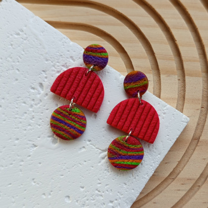 Frida I - kolczyki z gliny polimerowej., Solomi - ART, kolczyki