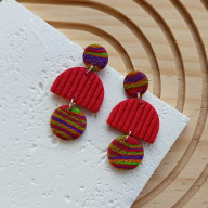 Frida I - kolczyki z gliny polimerowej.