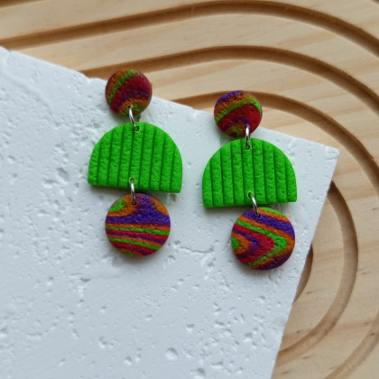 Frida II - kolczyki z gliny polimerowej., Solomi - ART, kolczyki 