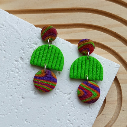 Solomi - ART - kolczyki  - Frida II - kolczyki z gliny polimerowej. foto #1