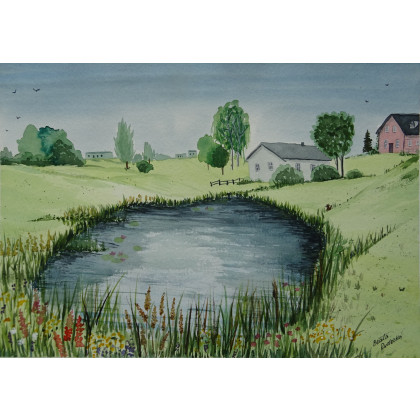 Beata Rudecka - obrazy akwarela - Akwarela Akwarelka Obraz pt: Lato w Filipowie foto #2