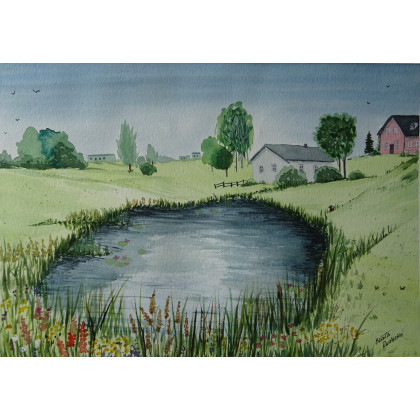 Beata Rudecka - obrazy akwarela - Akwarela Akwarelka Obraz pt: Lato w Filipowie foto #4