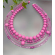 Naszyjnik Różowe Kulki Korale Kaskadowe 25.165