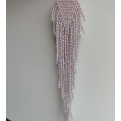 unikatart - kolczyki  - Kolczyki Długie Pudrowy Róż foto #2