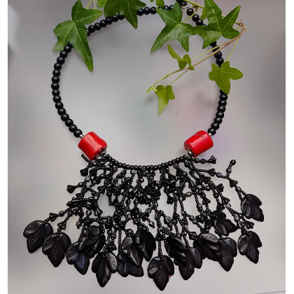 unikatart - korale,naszyjniki - Naszyjnik Kaskadowy z Korala Czerwonego 25.168 foto #2