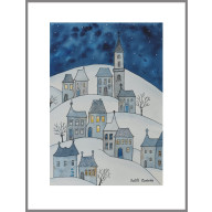 Akwarela Akwarelka Obraz pt: Bajkowa Kraina Nocą