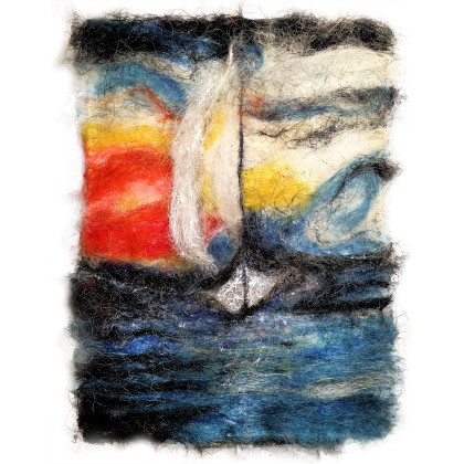 braz abstrakcyjny – sizal na podobraziu, Grzegorz Zalewski, tkanina