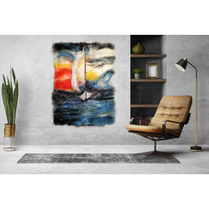 Grzegorz Zalewski - tkanina - braz abstrakcyjny – sizal na podobraziu foto #2