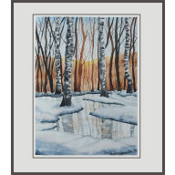 Akwarela Akwarelka Obraz pt: Czar Brzóz