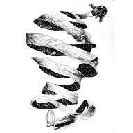 Per aspera ad astra - rysunek piórkiem