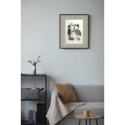 Joanna Tomczyk - obrazy akwarela - Czułość żurawia, Akwarela 24 x 32 cm foto #2