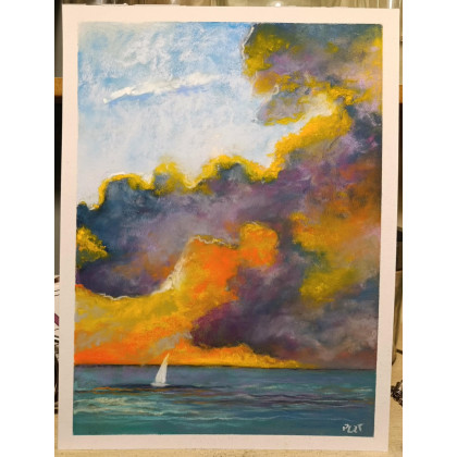 Paulina Lebida - rysunki tech.mieszana - Morze -rysunek pastele foto #2