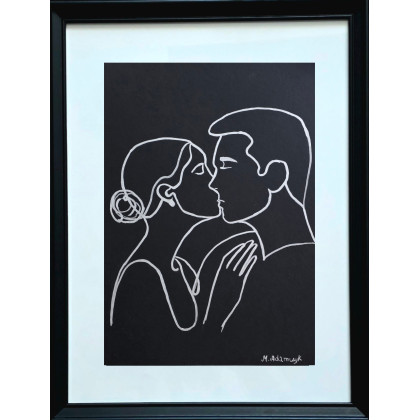 Rysunek line art, Monarti, rysunki tech.mieszana