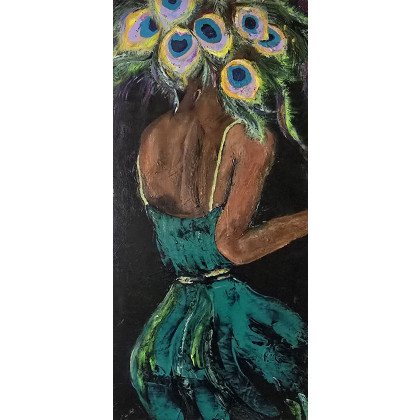 Peacock, Ewa Mościszko, obrazy akryl