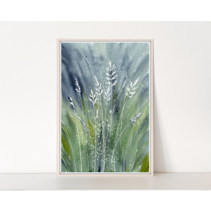 Akwarela A4.  Łąka, Małgorzata Domańska ART, obrazy akwarela